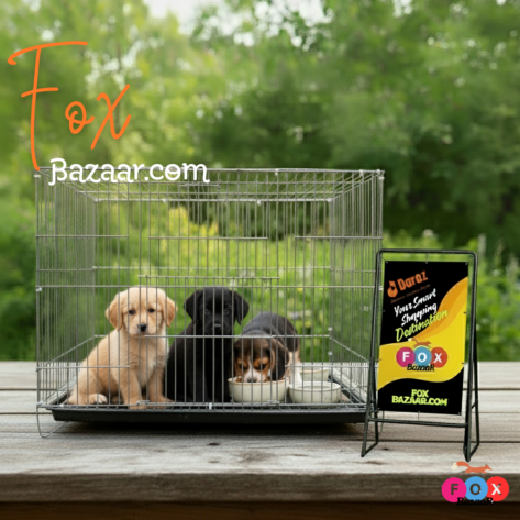 Thin Metal Wire Cage with Tray, Food & Water Pot for Budgerigar,Lovebirds,Finches,Parrots,Hamster,Cockatiel, Chicken,Duck,Quail,Rabbit ,Cat,Dog ,Dove