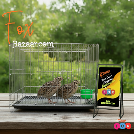 Thin Metal Wire Cage with Tray, Food & Water Pot for Budgerigar,Lovebirds,Finches,Parrots,Hamster,Cockatiel, Chicken,Duck,Quail,Rabbit ,Cat,Dog ,Dove