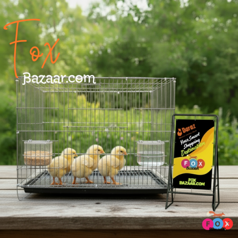 Thin Metal Wire Cage with Tray, Food & Water Pot for Budgerigar,Lovebirds,Finches,Parrots,Hamster,Cockatiel, Chicken,Duck,Quail,Rabbit ,Cat,Dog ,Dove