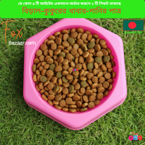 Code- 6016 Cat & Dog Food & Water Bowl | 6-Inch Durable Plastic Pet Dish