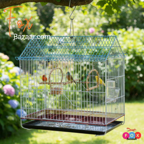 House Shape Bird Color Full metal wire cage for Foldable Pet Carrier/House