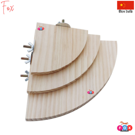 Natural Solid Wood Parrot Perch Platform - Bird Cage Corner Standing Board for Hamsters, Budgies, & Small Animals - Durable Cage Accessories | bird cage,bird accessories,bird,bird food,birds accessories,bird toy,bird nest,birds,bird feeder, bir