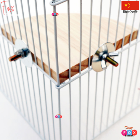 Natural Solid Wood Parrot Perch Platform - Bird Cage Corner Standing Board for Hamsters, Budgies, & Small Animals - Durable Cage Accessories | bird cage,bird accessories,bird,bird food,birds accessories,bird toy,bird nest,birds,bird feeder, bir