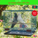 Code- 6058 খুব মজবুত রঙিন পাখির খাঁচা | Strong Colorful Bird Cage (18x12, 20x16, 24x18 Inch, Sky Blue, Deep Blue, Pink)