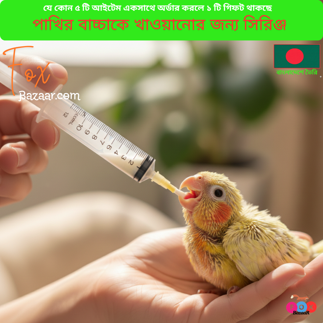 Code- 6003 Bird Pet Bird Hand Feeding Syringe for Budgie,Parrot,Lovebird ,Pigeon,Dog, cat,Rabbit,Chicken,Parrots,Hamster, Duck | bird cage,bird accessories,bird food,bird toys,bird nest,bird harness,bird cage big size,bird feeder,bird house,bird c