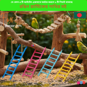 Code- 6092 রঙিন প্লাস্টিকের পাখির মই ও ক্লাইম্বিং খেলনা | Colorful Plastic Bird Ladder & Climbing Toy