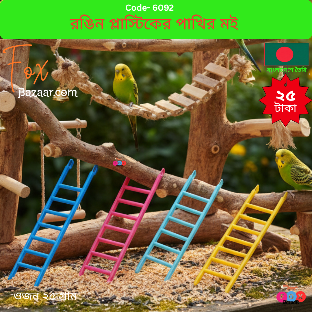 Colorful Plastic Bird Ladder & Climbing Toy