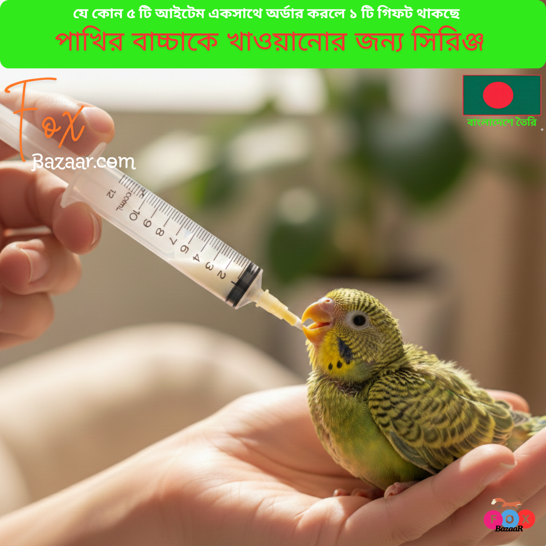 Code- 6003 Bird Pet Bird Hand Feeding Syringe for Budgie,Parrot,Lovebird ,Pigeon,Dog, cat,Rabbit,Chicken,Parrots,Hamster, Duck | bird cage,bird accessories,bird food,bird toys,bird nest,bird harness,bird cage big size,bird feeder,bird house,bird c