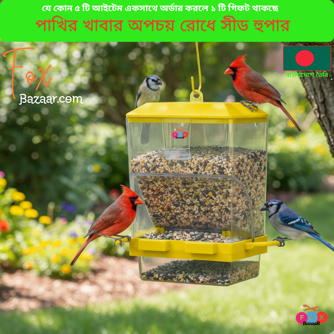 Code- 6024 Automatic Bird Seed Hopper Feeder _ Waste-Preventing Cage Mountable Seed Dispenser (5)(1) Code- 6024 Automatic Bird Seed Hopper Feeder _ Waste-Preventing Cage Mountable Seed Dispenser (5)(1)