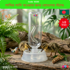 4cm Bird Water Bottle Stand & Automatic Water Feeder Base