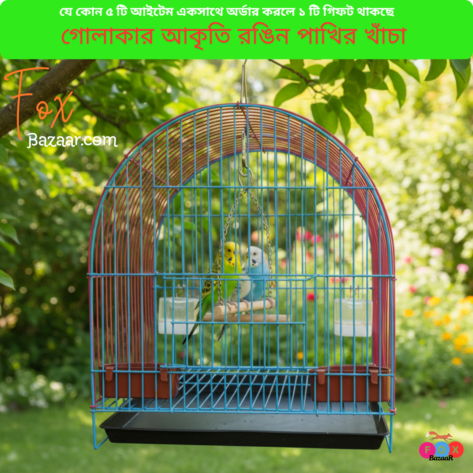 Code- 6063 Stylish Round Decorative Bird Cage (12x12x10 inches) – bird cage,bird accessories,bird food,bird toys,bird nest,bird harness,bird cage big size,bird feeder,bird house,bird cage decoration,bird cage big size steel,cage small
