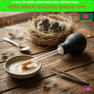 Code- 6039 পাখির বাচ্চাকে খাওয়ানোর রাবারের পাম্প ও হ্যান্ড ফিডিং সিরিঞ্জ | Baby Bird Feeding Rubber Pump & Hand Feeder