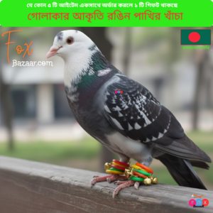 Code- 6073 ঘণ্টা সহ টেকসই কবুতরের ঝুমকা পায়ের রিং ও বার্ড লেগ ব্যান্ড | Durable Pigeon Jhumka Foot Rings with Bells & Bird Leg Bands - FoxBazaar