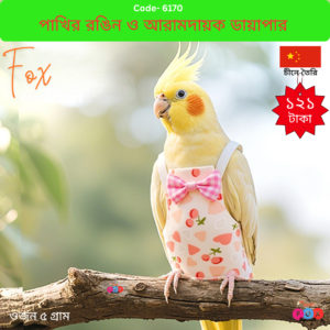 Cute Fruit Printed Bird Diaper & Flight Suit