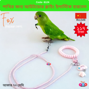 Outdoor elastic flying harness for birds